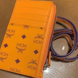 McM Lanyard Card Holder in Visetos Original